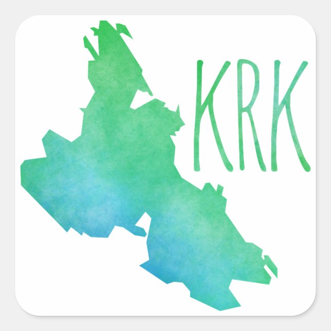 Krk Square Sticker (Front)