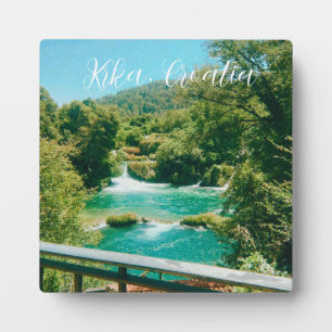 Krka, Croatia Waterfall Travel Souvenir Plaque