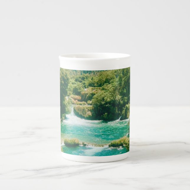 Krka Waterfalls -Krka National Park - Croatia Bone China Mug (Front)