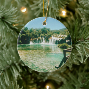 Krka Waterfalls -Krka National Park - Croatia Ceramic Ornament