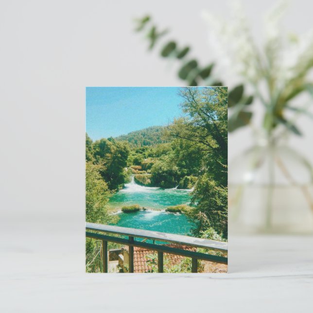 Krka Waterfalls -Krka National Park - Croatia Holiday Postcard (Standing Front)