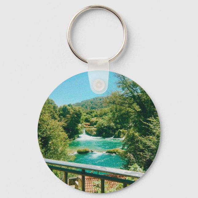Krka Waterfalls -Krka National Park - Croatia Key Ring (Front)