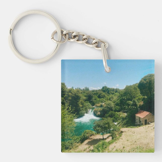 Krka Waterfalls -Krka National Park - Croatia Key Ring (Front)