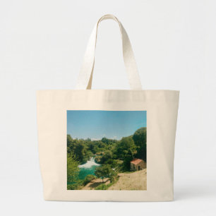 Krka Waterfalls -Krka National Park - Croatia Large Tote Bag
