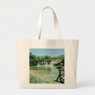 Krka Waterfalls -Krka National Park - Croatia Large Tote Bag