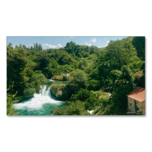 Krka Waterfalls -Krka National Park - Croatia Magnetic Business Card
