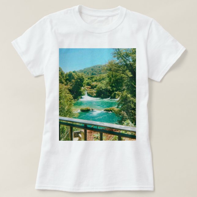 Krka Waterfalls -Krka National Park - Croatia T-Shirt (Design Front)