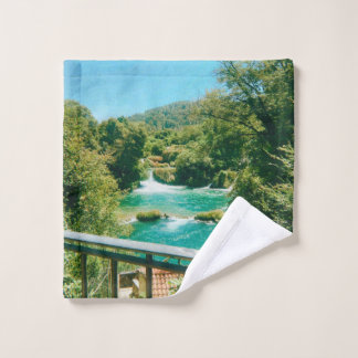 Krka Waterfalls -Krka National Park - Croatia Wash Cloth