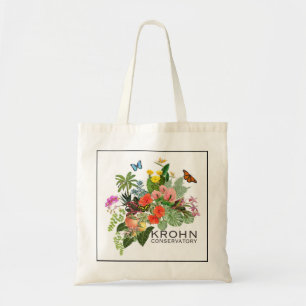 Krohn Conservatory art collage tote bag