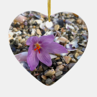 Krokus Heart Ceramic Ornament