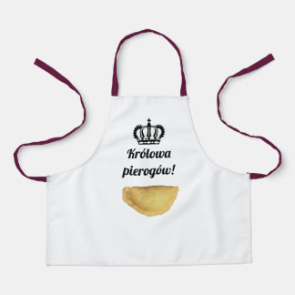 królowa pierogów dumplings queen Polish kids apron