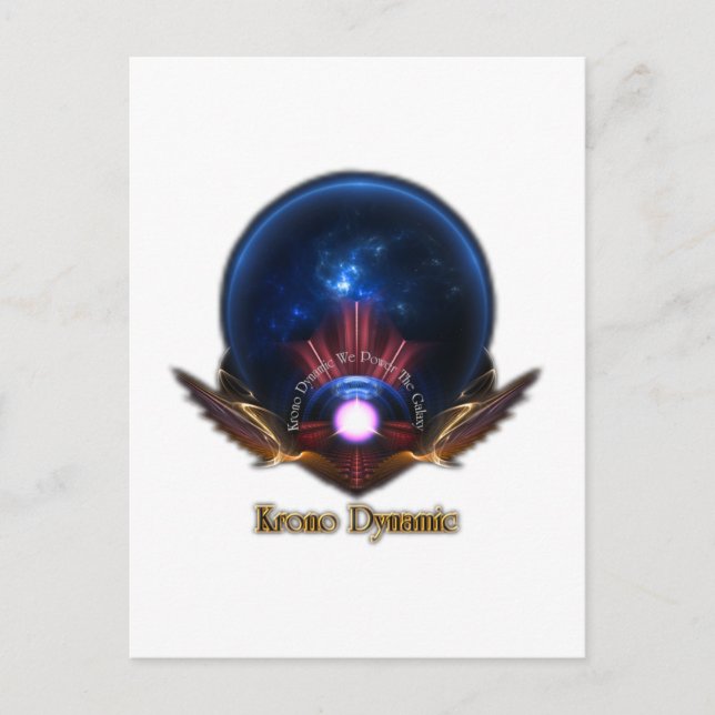 Krono Dynamic Fractal Art Postcard (Front)