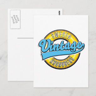 Kronoberg Sweden Vintage style logo Postcard