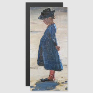 Kroyer - Little Girl on Skagen Beach Magnetic Card
