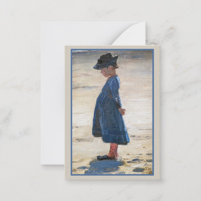 Kroyer - Little Girl standing on Skagen Beach Card (Front)