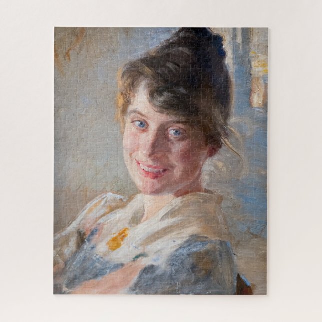 Kroyer - Portrait of the Artist’s Wife Marie Jigsaw Puzzle (Vertical)