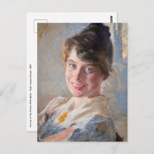 Kroyer - Portrait of the Artist’s Wife Marie Postcard