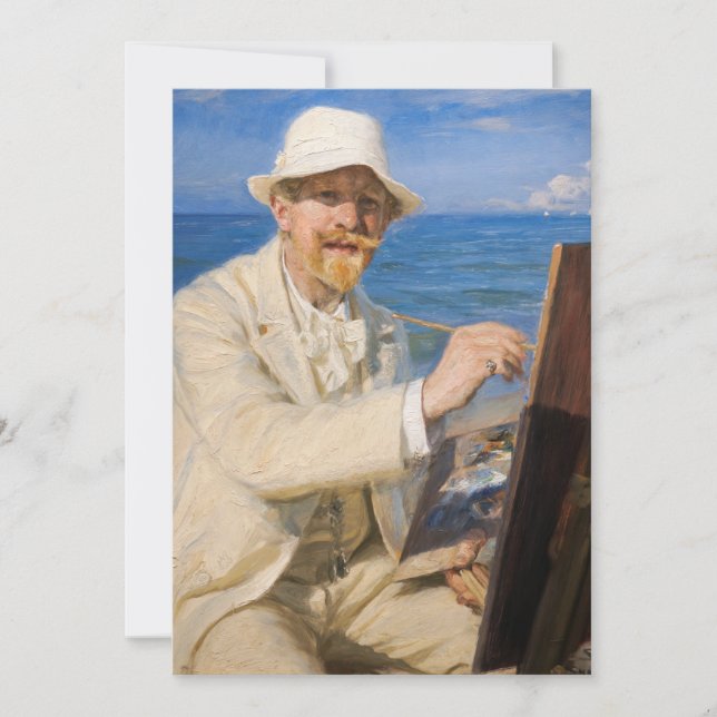 Kroyer - Self-Portrait at Skagen Beach Thank You Card (Front)