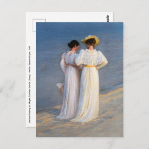 Kroyer - Summer Evening on Skagen Beach Closeup Postcard