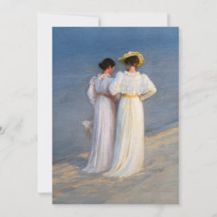 Kroyer - Summer Evening on Skagen Beach Closeup Thank You Card