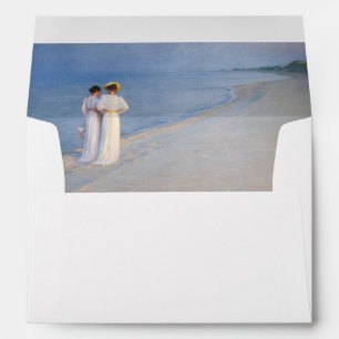 Kroyer - Summer Evening on Skagen Beach Envelope