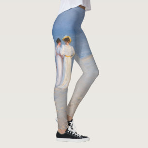 Kroyer - Summer Evening on Skagen Beach Leggings