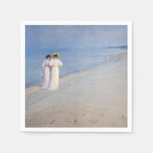 Kroyer - Summer Evening on Skagen Beach Napkin