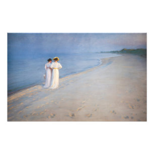 Kroyer - Summer Evening on Skagen Beach Photo Print