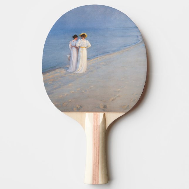 Kroyer - Summer Evening on Skagen Beach Ping Pong Paddle (Front)
