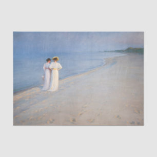 Kroyer - Summer Evening on Skagen Beach Tissue Paper