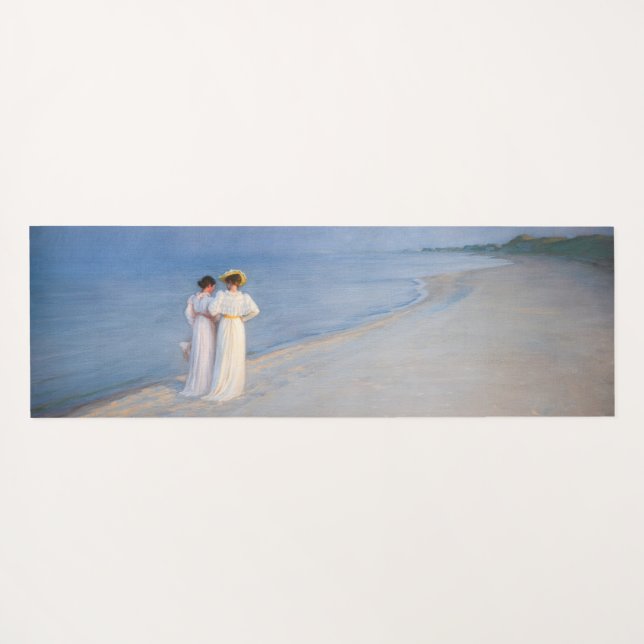 Kroyer - Summer Evening on Skagen Beach Yoga Mat (Back (Horizontal))