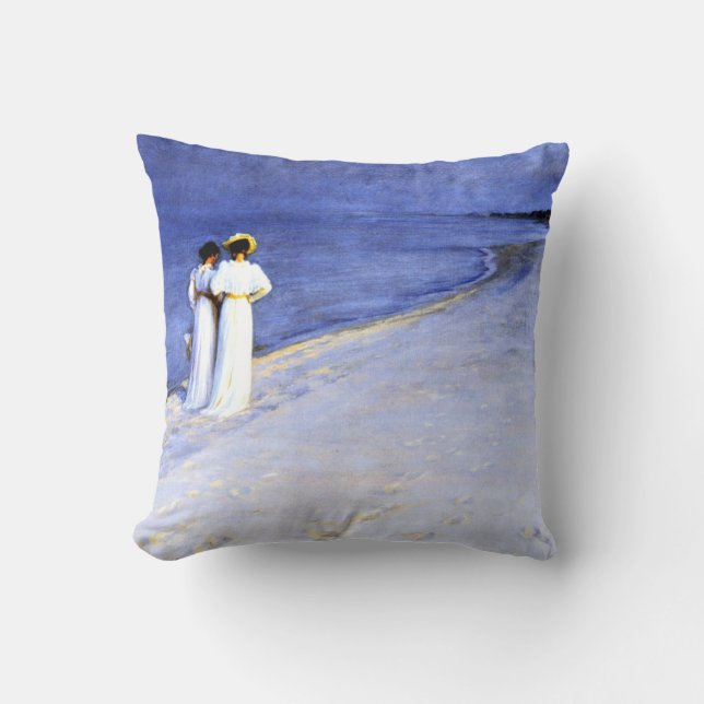 Kroyer - Summer Night on the South Beach at Skagen Cushion (Front)