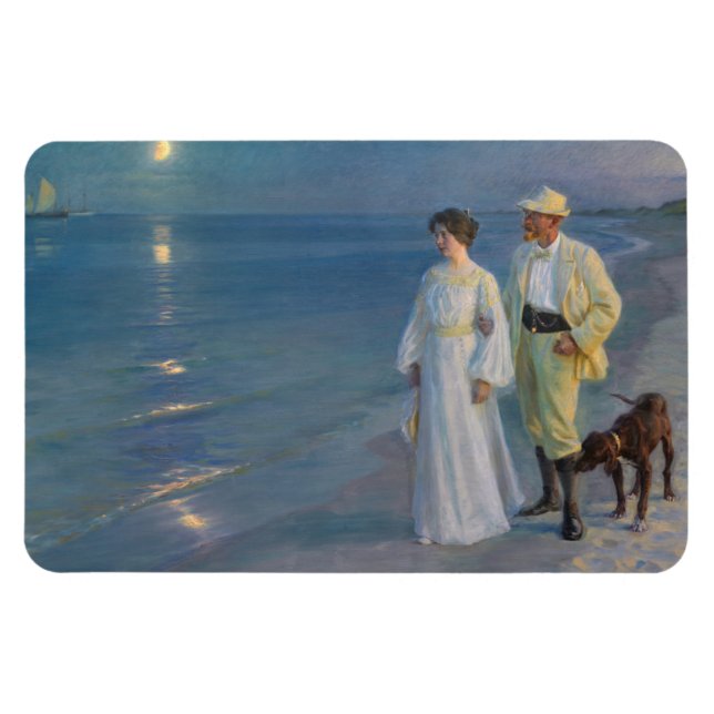 Kroyer - The Artist and his Wife on the Beach Magnet (Horizontal)
