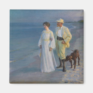 Kroyer - The Artist and his Wife on the Beach Magnet