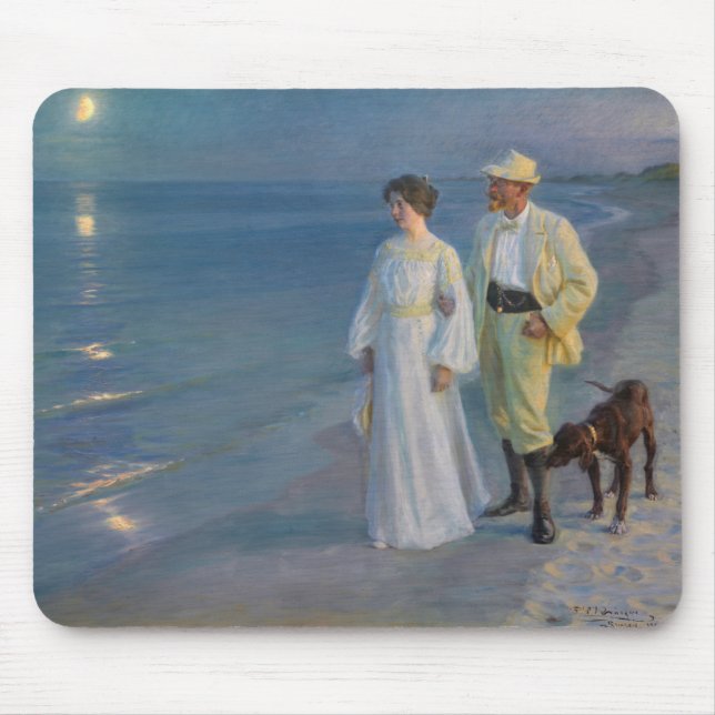 Kroyer - The Artist and his Wife on the Beach Mouse Pad (Front)