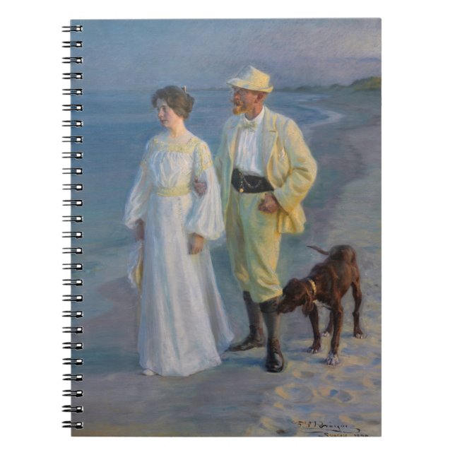 Kroyer - The Artist and his Wife on the Beach Notebook (Front)