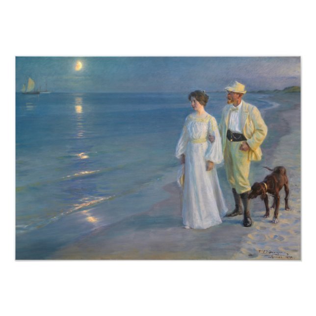 Kroyer - The Artist and his Wife on the Beach Photo Print (Front)