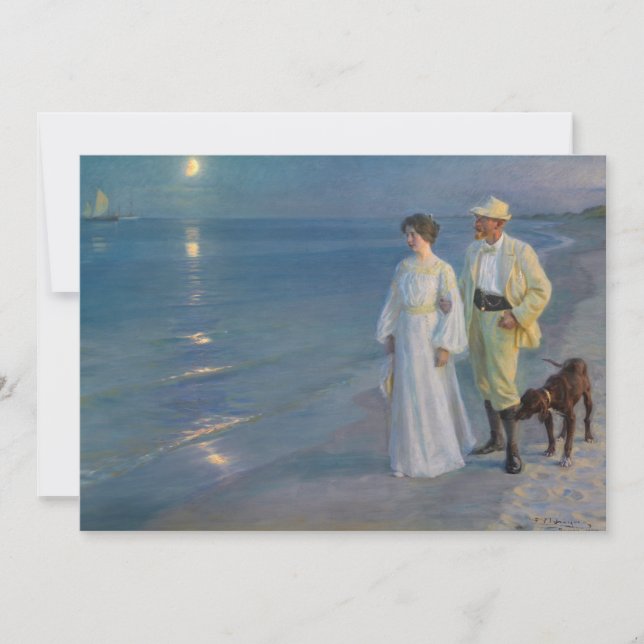 Kroyer - The Artist and his Wife on the Beach Thank You Card (Front)