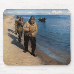 Kroyer - Three Fishermen Pulling a Boat Mouse Pad