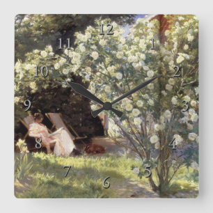 Kroyer's Les Roses Square Wall Clock