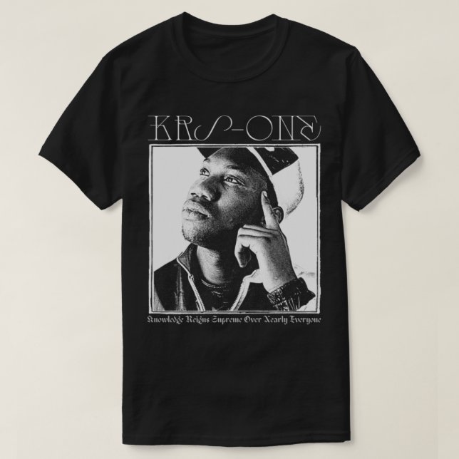 KRSONE Old School Hip Hop T-Shirt (Design Front)