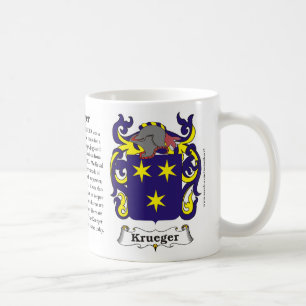 Krueger, Origin, Meaning and the Crest Coffee Mug