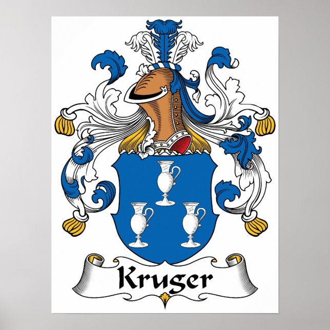 Kruger Family Crest Poster (Front)
