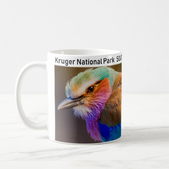 Kruger National Park Lilac Breasted Roller Coffee Mug (Left)