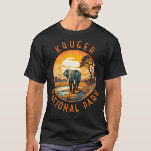 Kruger National Park South Africa Elephant Retro D T-Shirt
