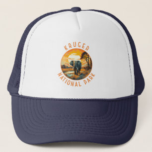 Kruger National Park South Africa Elephant Retro Trucker Hat