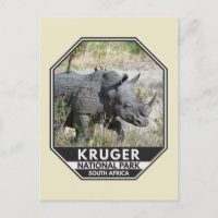 Kruger National Park South Africa Rhino Watercolor