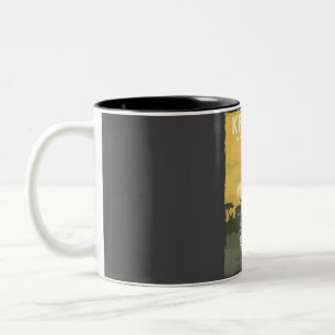 Kruger National Park Travel Poster South Africa  Two-Tone Coffee Mug