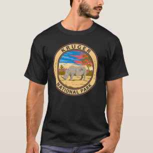 Kruger National Park White Rhinoceros Travel Art T-Shirt