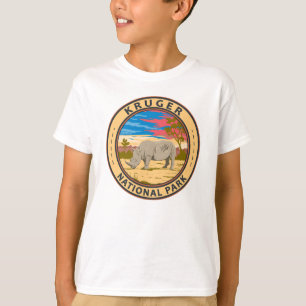 Kruger National Park White Rhinoceros Travel Art T-Shirt